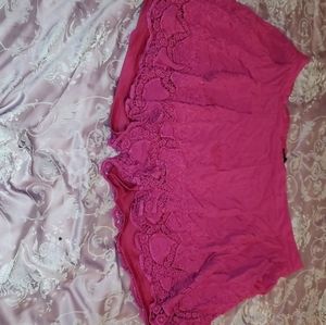 rose parade scalloped flowy shorts